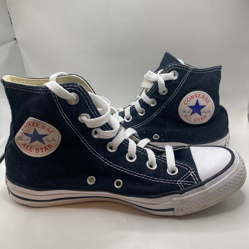 Converse Chuck Taylor All Star High Top Mens 6 Womens 8 Black Canvas M9160 Retro